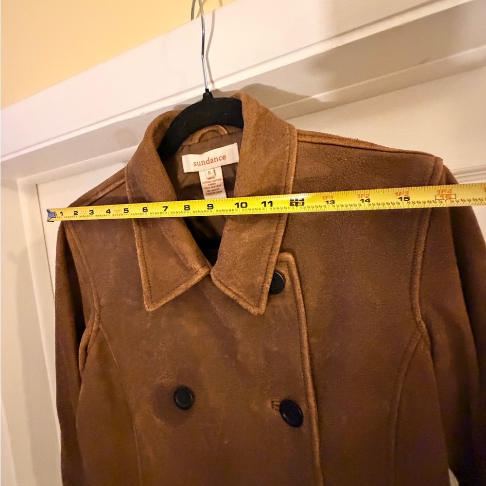 Gorgeous SUNDANCE leather Double-Breasted coat - Picture 8 of 13